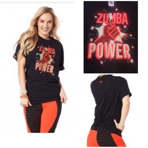 ZUMBA T-SHIRT ZUMBA POWER BLACK ONE SIZE SHIRT
